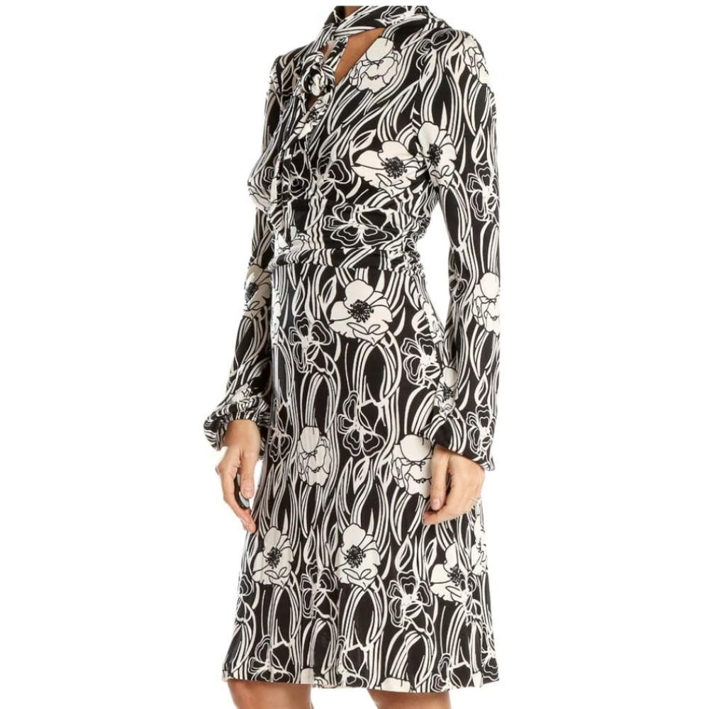 BANANA REPUBLIC Art Deco Floral Print Dress